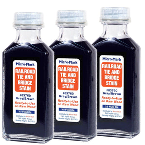 Railroad Tie & Bridge Stain, 3 Bottles of 3-1/2 Fl. oz