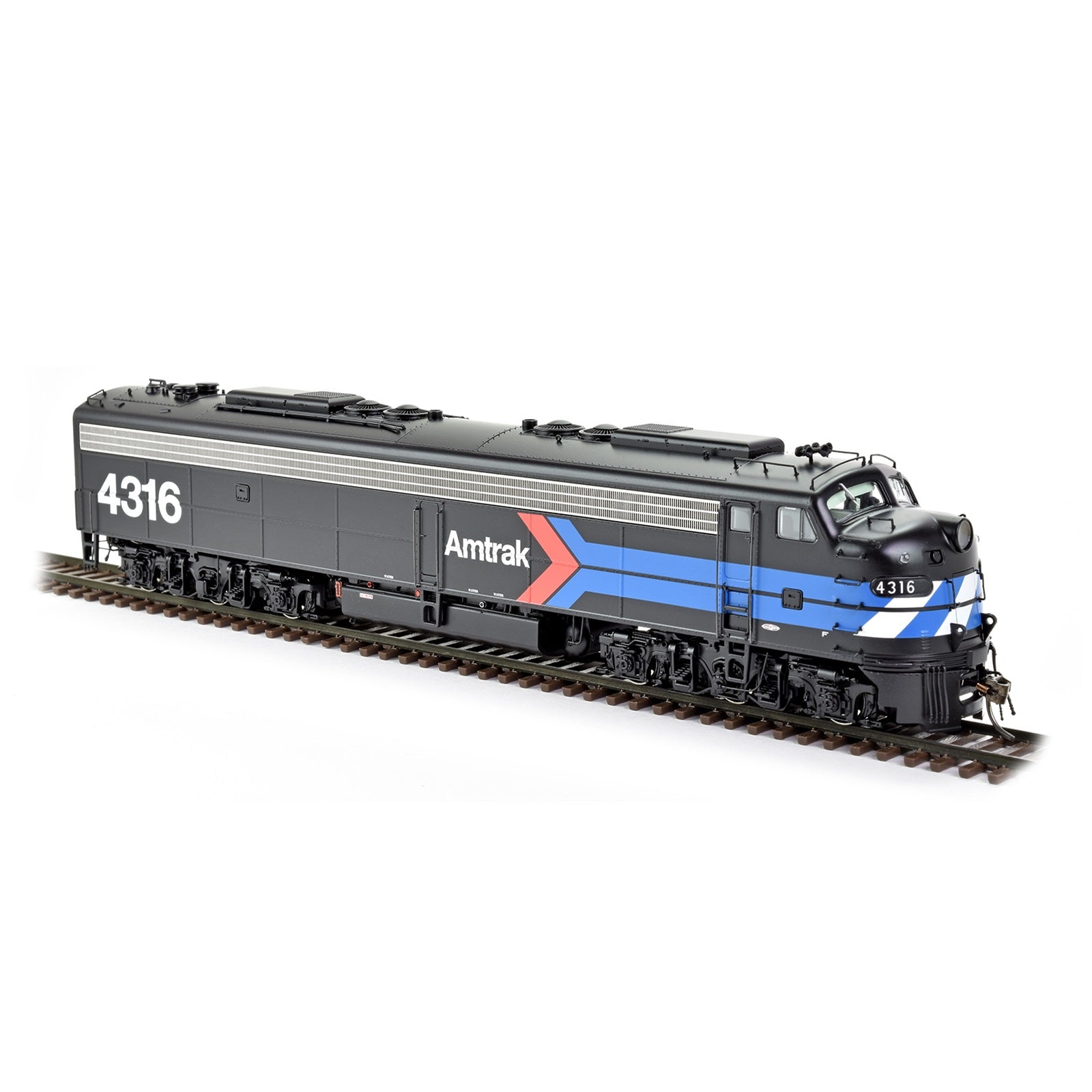 Rapido EMD8A Locomotive - Amtrak #4316 (Early Black Scheme), HO Scale - Micro - Mark Locomotives