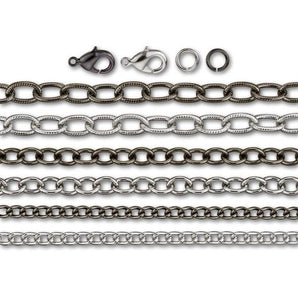 Rhodium and Gunmetal Duo Chain Kit