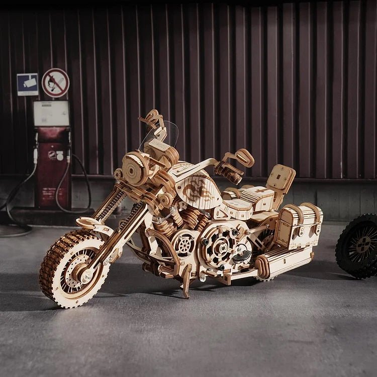 ROKR Cruiser Motorcycle 3D Kinetic Wooden Model Kit