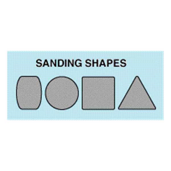Sanding Pads, 4 Shapes, 15 Each, 60 Total, 180 Grit