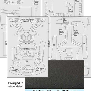 Scale Motorsport® MB SLR McLaren Full Carbon Jacket Decal Set 1/24 Scale