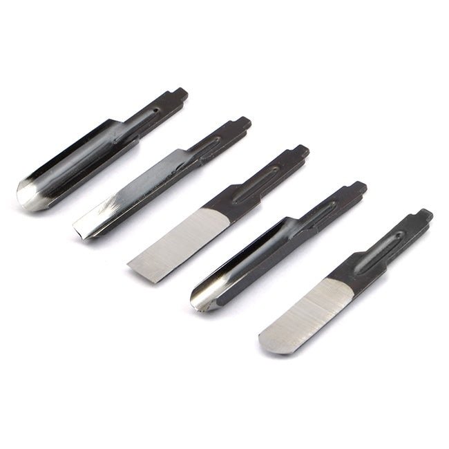 Set of 5 Chisel Blades for MicroLux® Powered Chisel - Micro - Mark Chisels