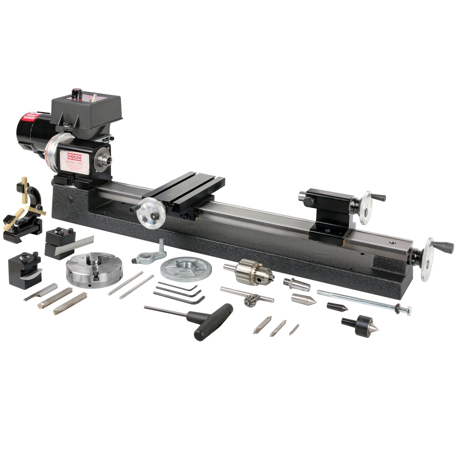 Sherline 4400 Series 3.5" x 17" Lathe Package - Micro - Mark Lathes
