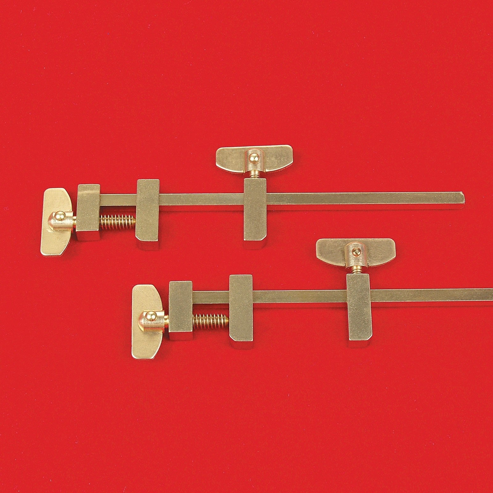 Solid Brass Miniature Bar Clamps, 4 - 3/4 Inches Long (Set of 2)