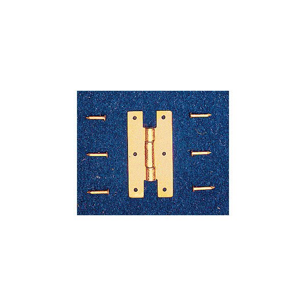 Solid Brass Miniature 'H' Hinges (Pkg. of 4)