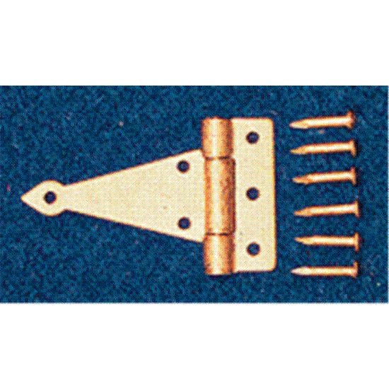 Solid Brass Miniature Strap Hinges (Pkg. of 4)