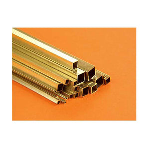 Square Brass Tube Assortment (18 Pieces, 12 Inches Long)