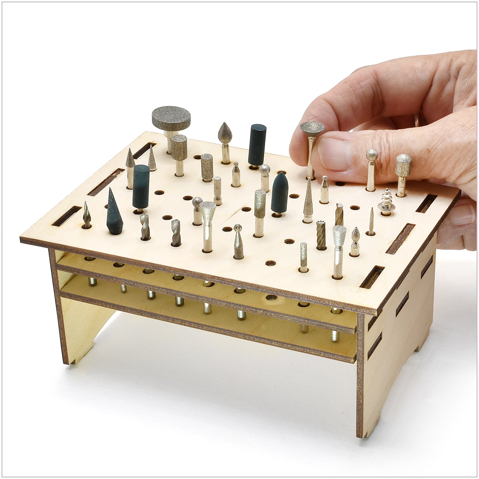 Stackable Storage for Narrow - Tipped Rotary Bits - Micro - Mark Organizers