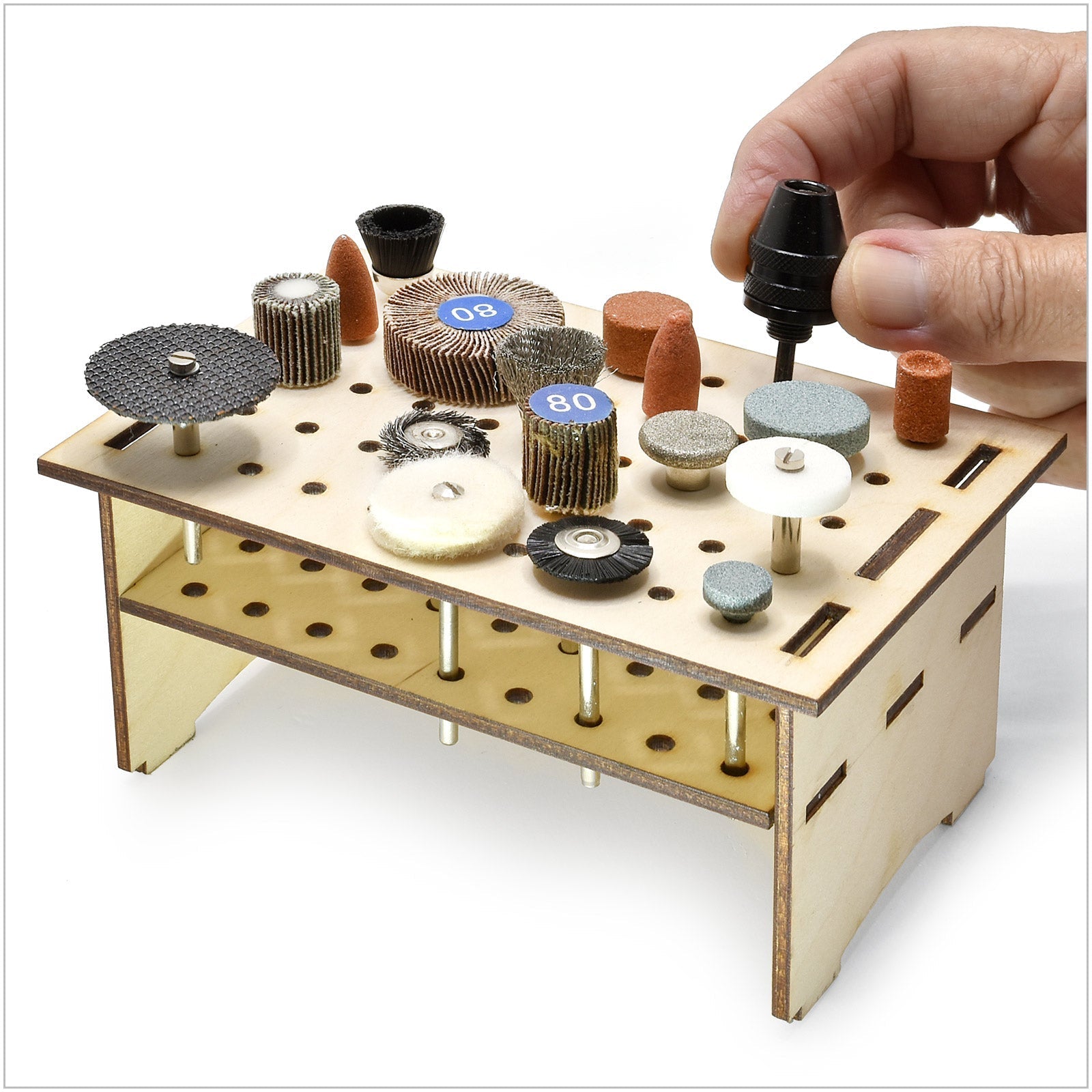 Stackable Storage for Wide - Head Rotary Bits - Micro - Mark Organizers