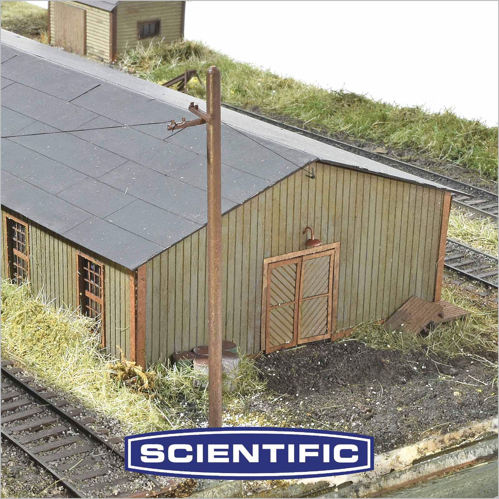 Standard PRR Trackside Frame Shop, HO Scale, by Scientific