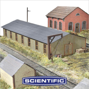 Standard PRR Trackside Frame Shop, HO Scale, by Scientific