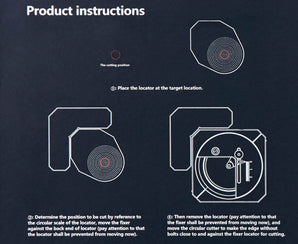 Stepless Circular Cutter Advanced Kit with Circle Cutter Locator