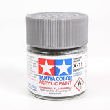 Tamiya Acrylic X-11 Chrome Silver Paint 23ml Bottles - Box of 6