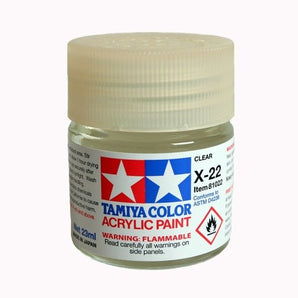 Tamiya Acrylic X-22 Clear 23ml Bottles - Box of 6