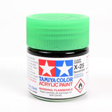 Tamiya Acrylic X-25 Clear Green Paint 23ml Bottles - Box of 6