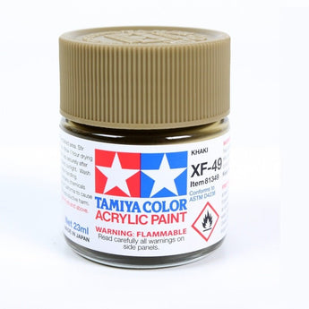 Tamiya Acrylic XF-49 Khaki Paint 23ml Bottles - Box of 6