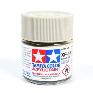 Tamiya Acrylic XF-55 Deck Tan Paint 23ml Bottles - Box of 6