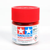 Tamiya Acrylic XF-7 Flat Red Paint 23ml Bottles - Box of 6