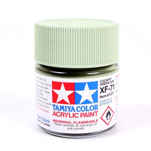 Tamiya Acrylic XF-71 Cockpit Green Paint 23ml Bottles - Box of 6