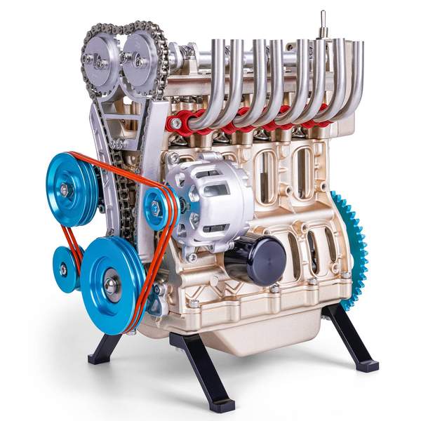 Micro Engine Model Teching 4 Cylinder Engine Metal Model Kit | Micro Engines | Micro-Mark