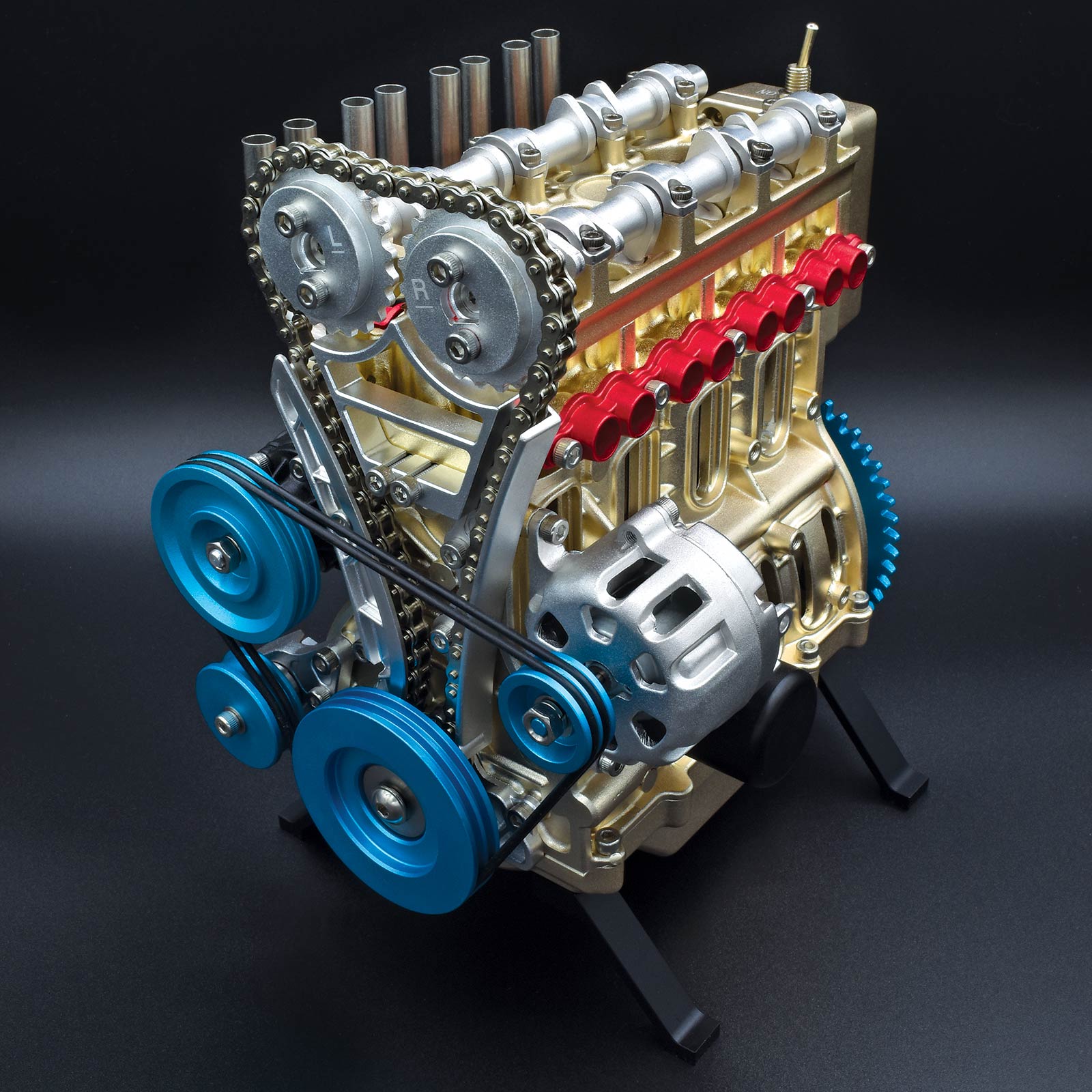 Engine Metal Pattern Teching 4 Cylinder Engine Metal Model Kit | Micro Engines | Micro-Mark