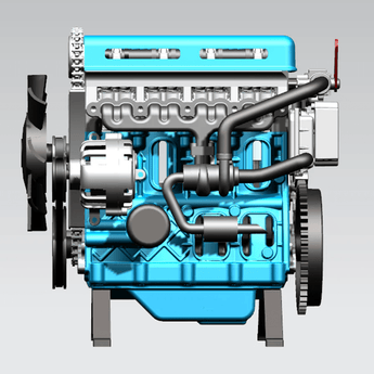 Teching™ Turbocharged 4 Cylinder Engine Metal Model Kit