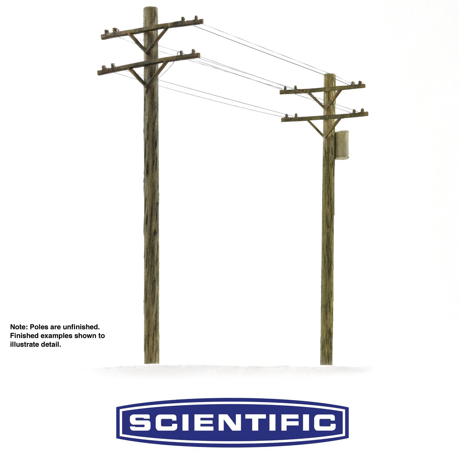 Telephone Pole Kit Deluxe Bulk Pack, HO Scale, By Scientific