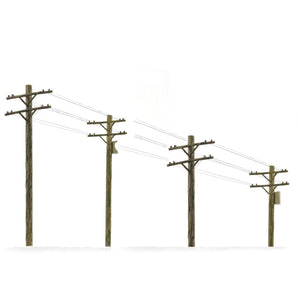 Telephone Pole Kit Deluxe Bulk Pack O Scale By Scientific