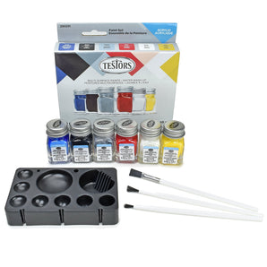 Testors 10 pc 6-Color Acrylic Paint Set, Primary