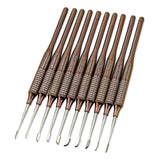 The 10-Piece Left and Right Radius "Premier Elite" Chisel Set, Titanium-Plated