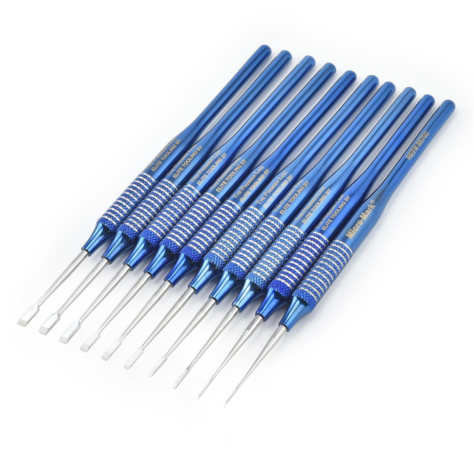 10-PC Straight 'Premier Elite' Titanium-Plated Micro Chisel Set – Micro ...