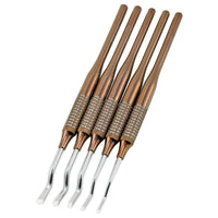 The 5-Piece Dogleg "Premier Elite" Chisel Set, Titanium-Plated