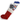 Red Christmas stocking with tools and a watch inside on a white background