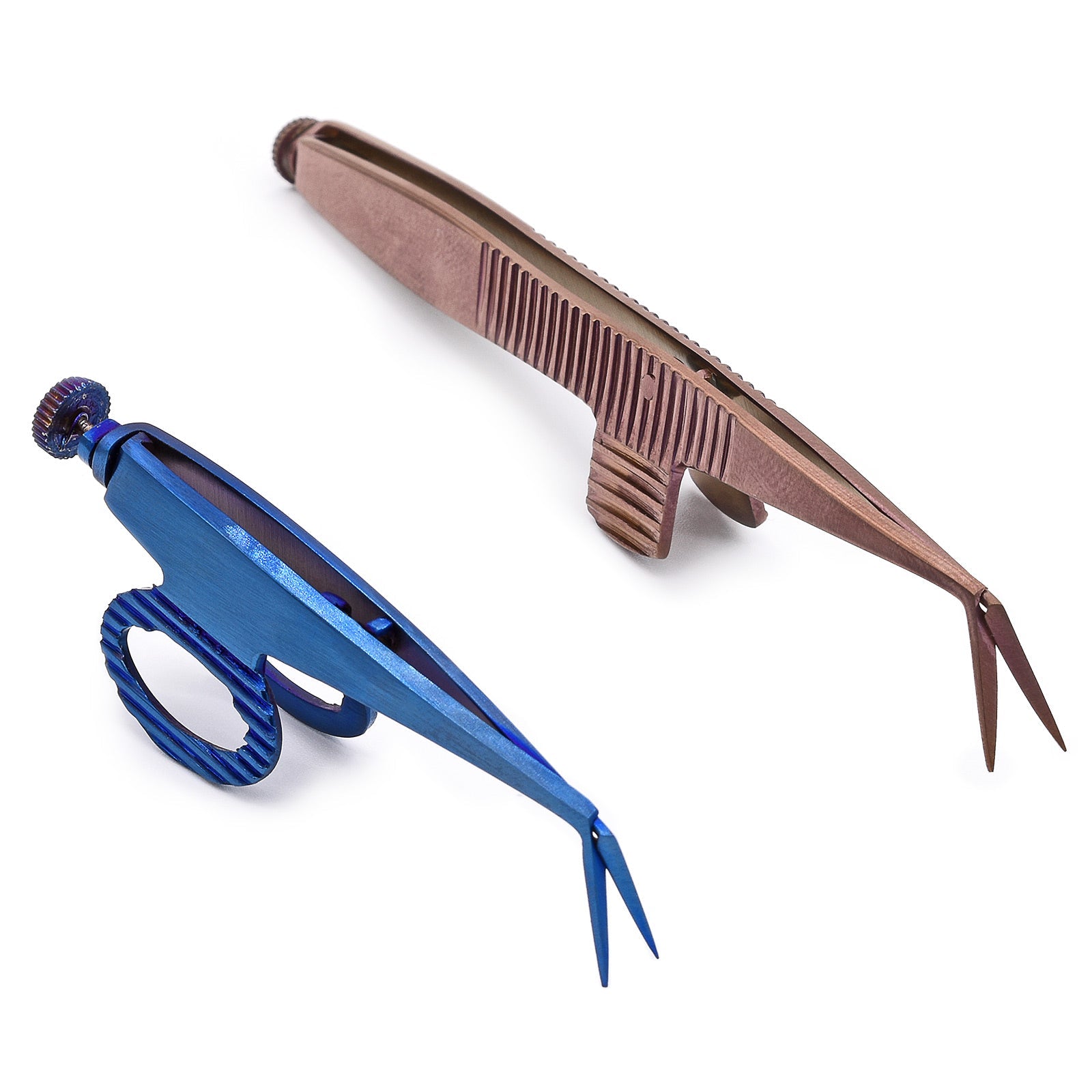 Titanium Plated "B&W" Micro Squeeze Scissor Set - Micro - Mark Scissors & Shears