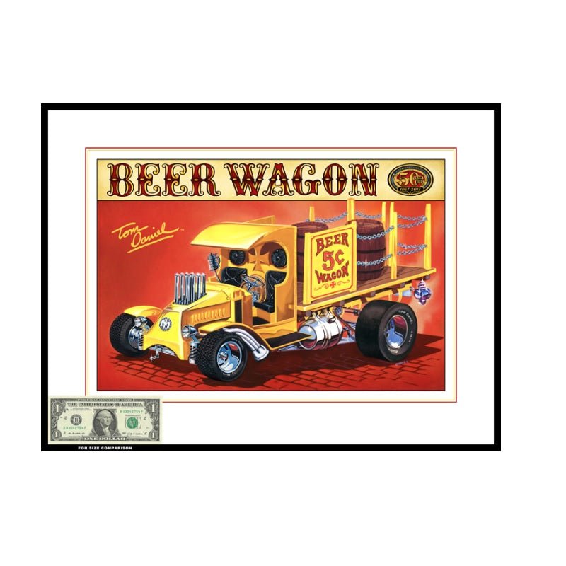 Tom Daniel 50th Anniversary Beer Wagon 18" x 24" Color Print - Micro - Mark Books