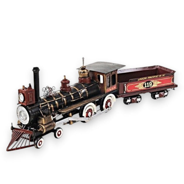 Model train set on a white background