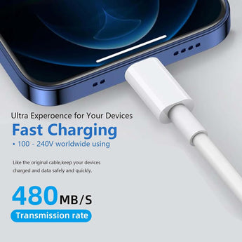 USB - A to USB - C Lightning Fast Charging Cable, 6 Feet