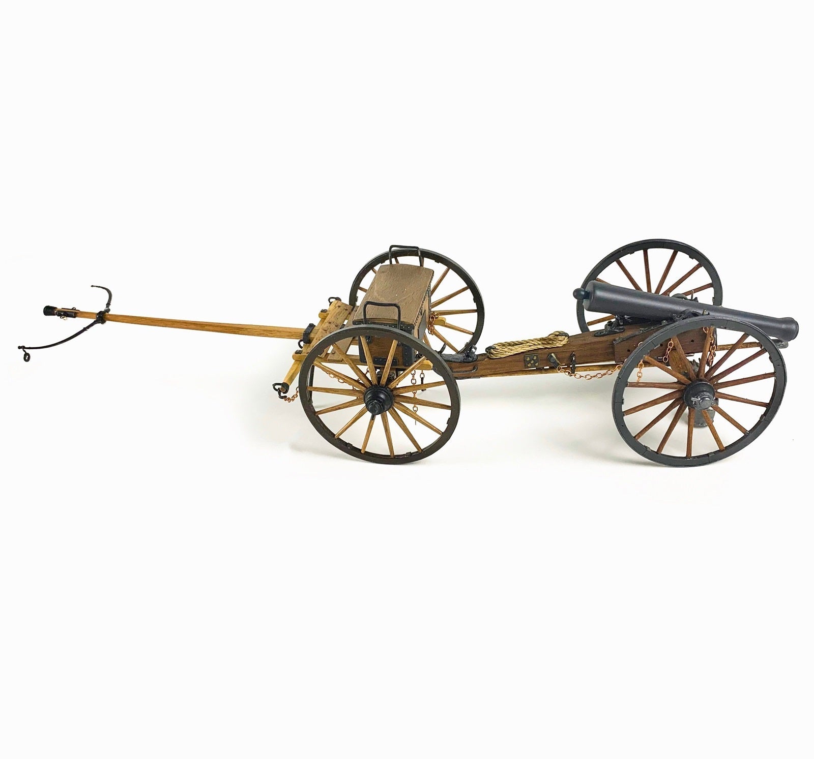 U.S.Civil War Napoleon Cannon & Limber Ammo Cart Combo Kit, 1/16 Scale
