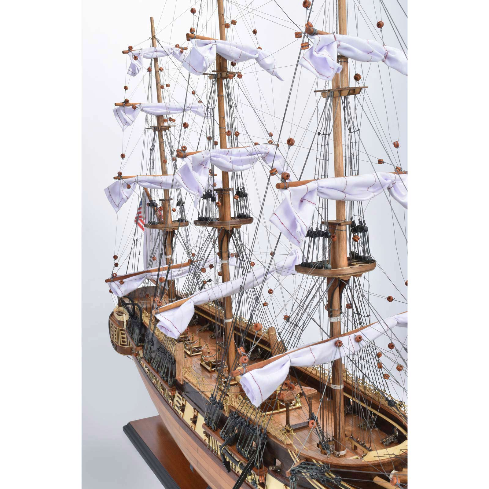 USS Constitution Fully - Assembled Decorative Wood Model