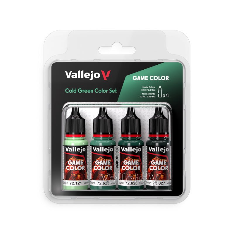 Vallejo Cold Green Color Set, 4 Pieces - Micro - Mark Acrylic Paint