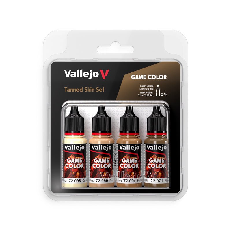 Vallejo Game Color Tanned Skin Set, 4 Pieces