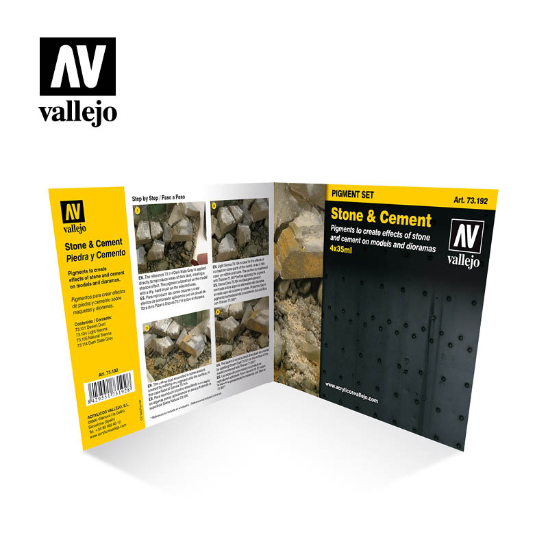 Vallejo Pigments, Stone/Cement/City, Set of 4 Colors