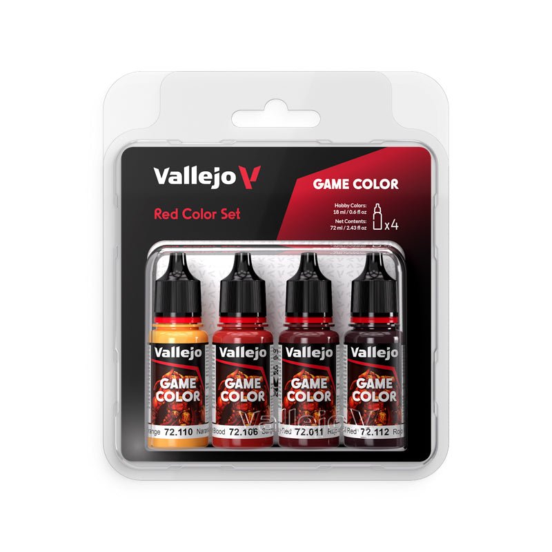 Vallejo Red Color Set, 4 Pieces