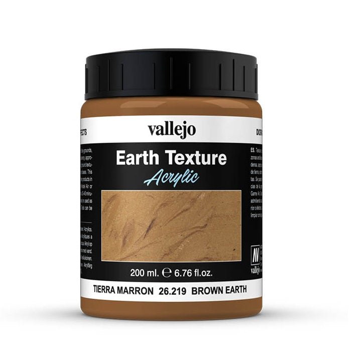 Vallejo Texture Paint, Brown Earth, 200 ml