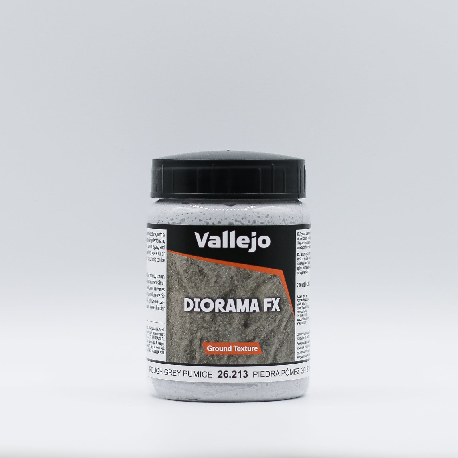 Vallejo Texture Paint, Diorama FX Gray Pumice, 200 ml