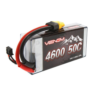 Venom® 50C 2S 4600MAH 7.4V RC Crawler LiPo “Shorty” Hardcase Battery with Uni Plug