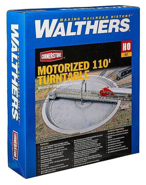 Walthers Cornerstone Motorized 110' Turntable, with DCC, HO Scale