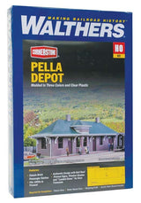 Walthers Cornerstone Pella Depot Kit, HO Scale