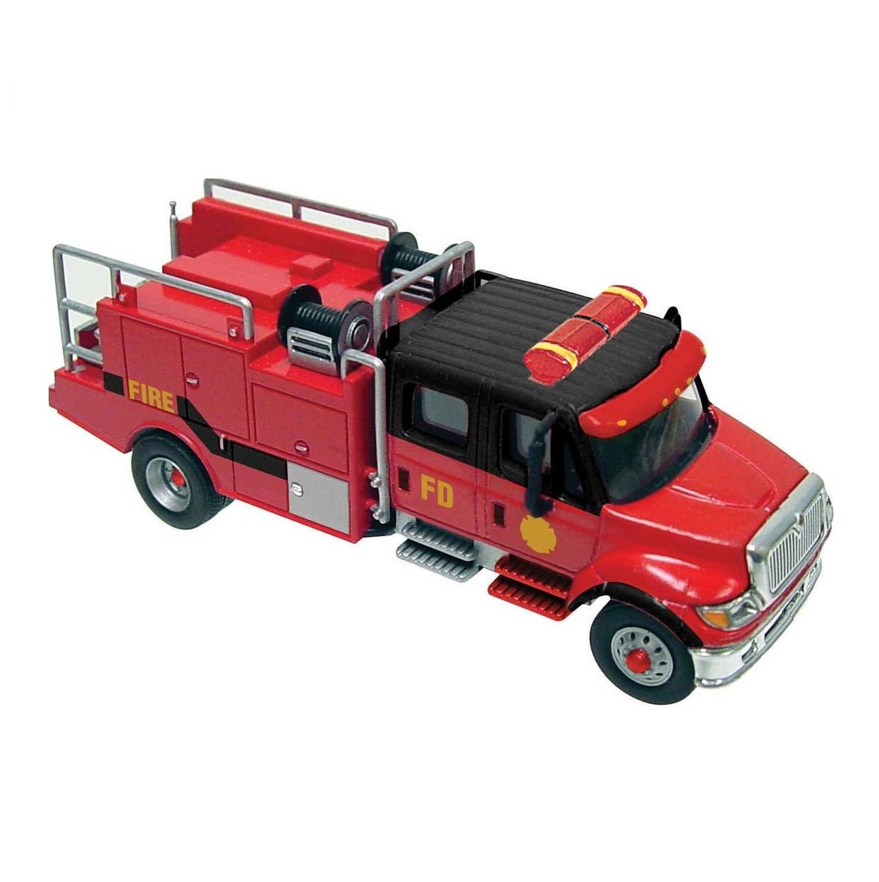 Walthers SceneMaster International 7600 2-Axle Crew-Cab Fire Truck, HO Scale